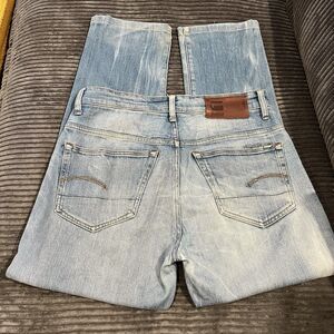 G Star Raw 3301 Slim Jeans Mens 32/28 Med Wash Stretch Denim